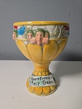 Vintage Monty Python's  Yellow Ceramic Holy Grail Goblet Movie Promo Cup Mug 6