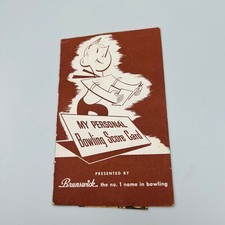 Vintage Brunswick Bowling Score Card 1950 1951 Sports Memorabilia Ephemera picture