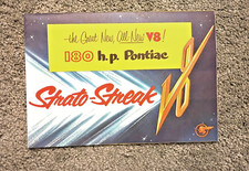 1955 Pontiac Automobile Strato Streak Engine Brochure/ Foldout Original picture