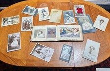 RARE LARGE ARCHIVE 1904 TO 1920S FAMOUS ACTORS SINGERS SKETCHES & AUTOGRAPHS picture
