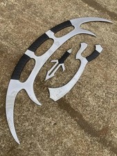 Star Trek Klingon Steel Bat’leth, Mek’leth & Daqtagh Set with leather sheath picture