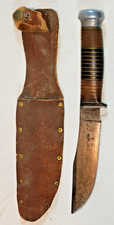 KNIFE, VINTAGE, FIXED BLADE, CATTARAUGUS, WITH SHEATH picture
