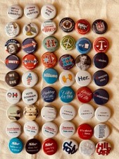 Set of 51 different ORIGINAL Hillary Clinton 2016 campaign tiny buttons NEW RARE picture