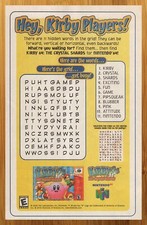 2000 Kirby 64 The Crystal Shards N64 Print Ad/Poster Authentic Video Game Art picture