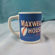 VTG Maxwell House Coffee Mug Good To The Last Drop Blue General Foods picture