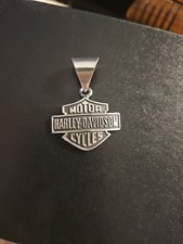  Harley-Davidson SterlingSilver Biker Pendant Necklace **New**  picture