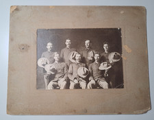 SPANISH AMERICAN WAR photo 7 SOLDIERS with campaign hats cabinet card ca 1900 picture