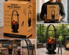 17in Hookah Charcoal Basket Holder With Tong picture
