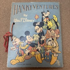 Walt Disney Hankyventures-includes ALL hankies - Nice condition 1939 RARE picture