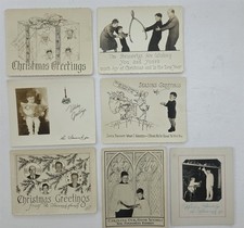 c1940s vintage STEINMETZ FAMILY elkins park pa PHOTO CHRISTMAS CARDS 7pc lot picture