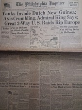 1944 THE PHILADELPHIA INQUIRER April 24 WWII picture