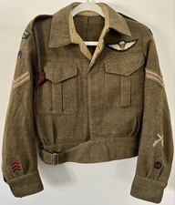 Original 1 Can Para Ww2 Canadian Airborne Battle Dress Jacket. A35 Instructor picture