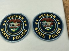 Oregon State Police Newest collectors Full size patch set of 2 Tracking ,Insured picture