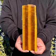 610G Natural tiger's Eye rough raw stone rock slice specimrn madagesca picture