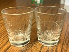 2 Vintge MCM Calvert Whisky A&B  Shot Glasses Whiskey Tequila Rum Bar Ware Glass picture