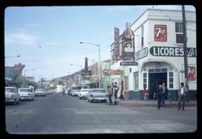 sl29 Original slide 1968 Kodachrome Mexico street scene cars 432a picture
