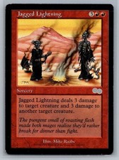 Jagged Lightning, 200/350, Urza's Saga, Uncommon, MTG Game picture