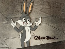 Bugs Bunny Chuck Jones Signed Cel Connecticut  Rabbit Production Cel Rare1979 picture