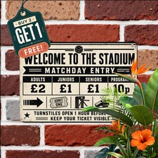 Highbury Football Stadium Entrance Sign Retro Soccer Field Lounge Metal Plaque picture