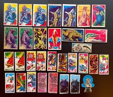 Lot of 32 Kaiju Monster Alien Japanese Menko cards vintage Godzilla vintage B2 picture