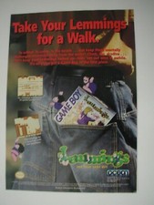 1994 Lemmings Ocean Game Boy Video Game VINTAGE PRINT AD LO57 picture