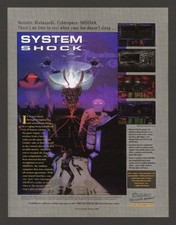 System Shock 1 (The Original) PC Game Big Box Promo Ad Art Print Poster - Glossy picture