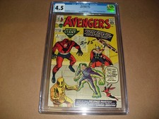 Avengers #2 CGC 4.5 w/ WHITE PAGES from 1963 Marvel VG L190 picture