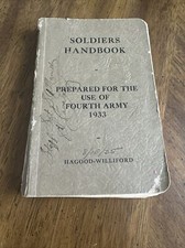 The Soldier's Handbook Prepared For The Use Of Fourth Army 1933 Hagood Williford picture