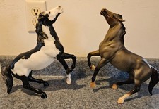 BREYER LOT OF TWO SEMI REARING MUSTANG MODELS PRE-OWNED SEE DESCRIPTION picture