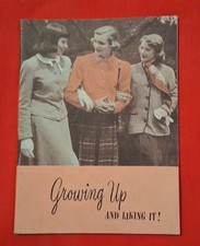 Vintage 1951 Modess Growing Up and Liking it booklet picture