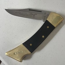 Case XX Hammerhead 59L SS Lockback Knife 1991 USA Black & Gold Handles picture