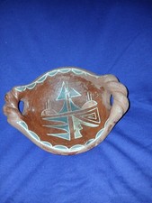 Vintage Christina Naranjo Santa Clara Red wear Ashtray Sighned 7' picture