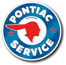 PONTIAC SERVICE SUPER HIGH GLOSS OUTDOOR 4 INCH DECAL STICKER  picture