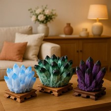 3PCS/Set Rare Natural Crystal Cluster Geode Reiki Quartz Display Collection Gift picture