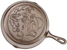 Circa 1990s Fully Restored Lodge 10” 3 Notch Wildlife Series Bass Skillet picture