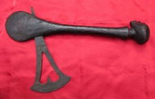 Antique African Songye Kifwebe Steel Axe Wood Handle Congo 16