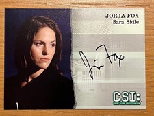 CSI LAS VEGAS JORJA FOX (SARA SIDLE) AUTOGRAPH CARD CSIV3-A5 picture