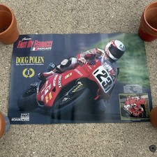 Vintage Poster 1992 Doug Polen Fast By Ferracci Ducati Superbike Poster picture
