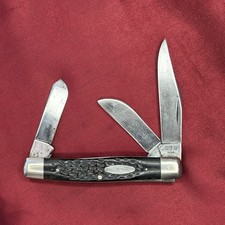 Case XX 6392 Large Premium Stockman Pocket Knife Bone 1977-3 Dots Vintage EXC picture