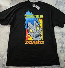 Vintage 90s Disney Hercules Hades You’re Toast Movie Promo T Shirt XL Dbl Sided picture