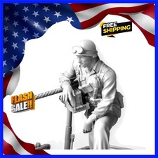 1/16 Scale Resin Body Assembled Model Kit WWII US Army Machine Gunner Militar... picture