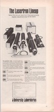 University Laboratories Lasertron He-Ne Lasers Vintage Magazine Ad 1960s picture