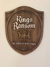 Vintage 1970s King's Ransom Scotch Whisky POS Shield Sign Pub Bar Display picture
