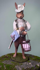 Bethany Lowe Vintage Dapper Easter Hare Rabbit With Velveteen Waistcoat NEW picture