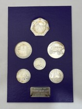 1973 Pobjoy Mint England Royal Wedding Sterling Silver Coins picture