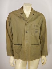 Vintage WWII USMC P-41 P41 HBT Utility Jacket Size LARGE XL picture