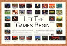 1994 Atari Jaguar Games Original Advertisement / Retro Promo vg3 picture