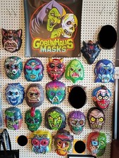 CHOOSE ANY THREE (3) GOBLINHAUS Masks - vintage style Halloween Ben Cooper type picture