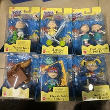 Complete Set Of Six Vintage Rugrats Adventures Posable Figures 1999 NIP picture