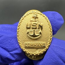 USN COMMAND SENIOR CHIEF PETTY OFFICER PIN BADGE COOKIE One Star V 21 N V-21-n picture